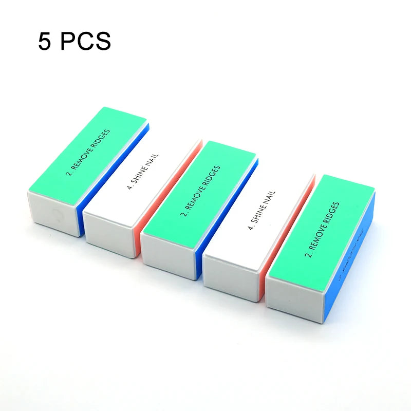 Nail Art Buffer Grinder Buffing Block White Nail File For Pedicure Tips Manicure Care Sponge Buffer Gel Polish Accessories Tools
