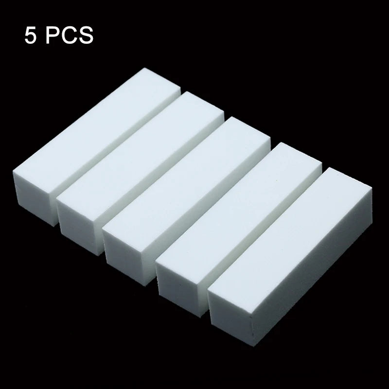 Nail Art Buffer Grinder Buffing Block White Nail File For Pedicure Tips Manicure Care Sponge Buffer Gel Polish Accessories Tools