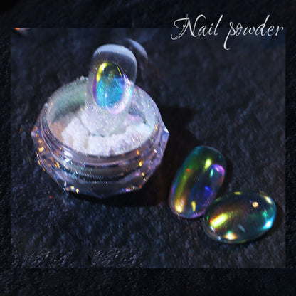 Aurora Rainbow Mirror Nail Glitter – Chrome Gel Pigment Powder