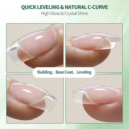 Nailpop 15ml Builder Gel Nail Polish for Nail Apex & Extension Strengthener Upgraded Soak Off UV Gel Rhinestone Glue 4 Colors