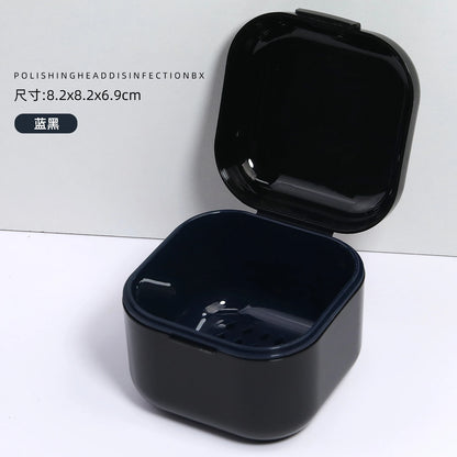 1pc Nail Drill Bit Storage & Disinfection Box, Nail Accessory Preservation, Display, Disinfection, Cleaning Empty Box