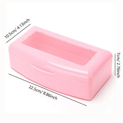 Nail Art Tool Sterilizer Tray, Clean Sterilizing Box Storage Organizer for Tweezers, Cuticle Nipper, Nail Implement Manicure Equ