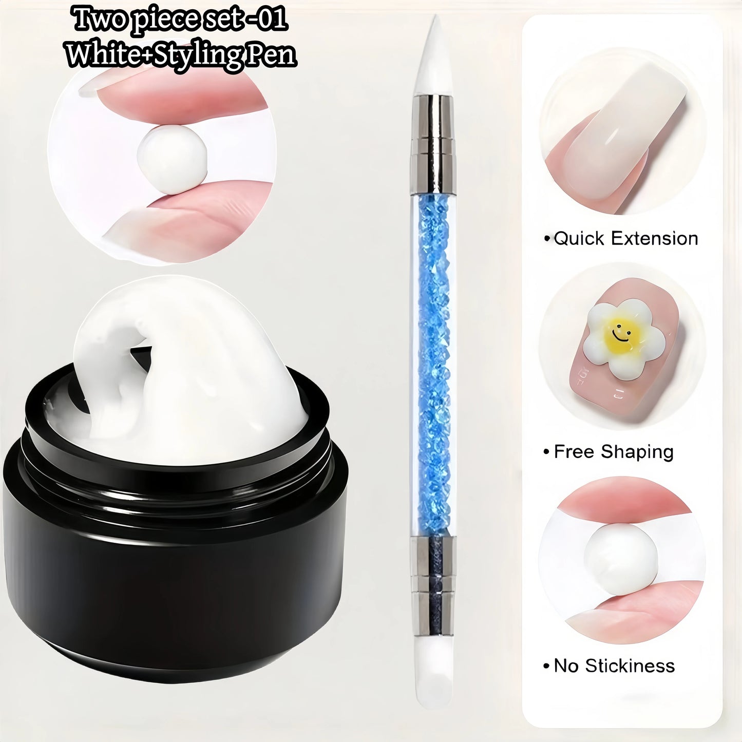 3D Nail Gel – Hard Non-Sticky Overlay for Shapes & Bows