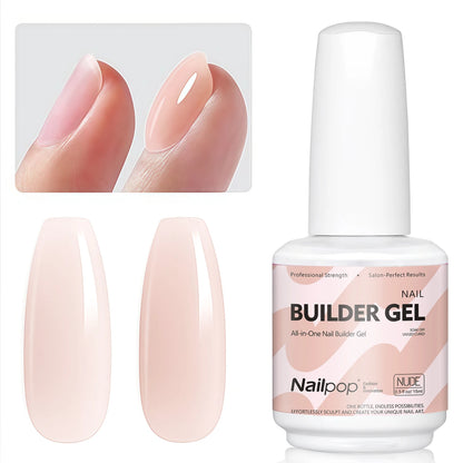Builder Nail Gel – 4 Colors Base Coat & Extension Gel 15ml