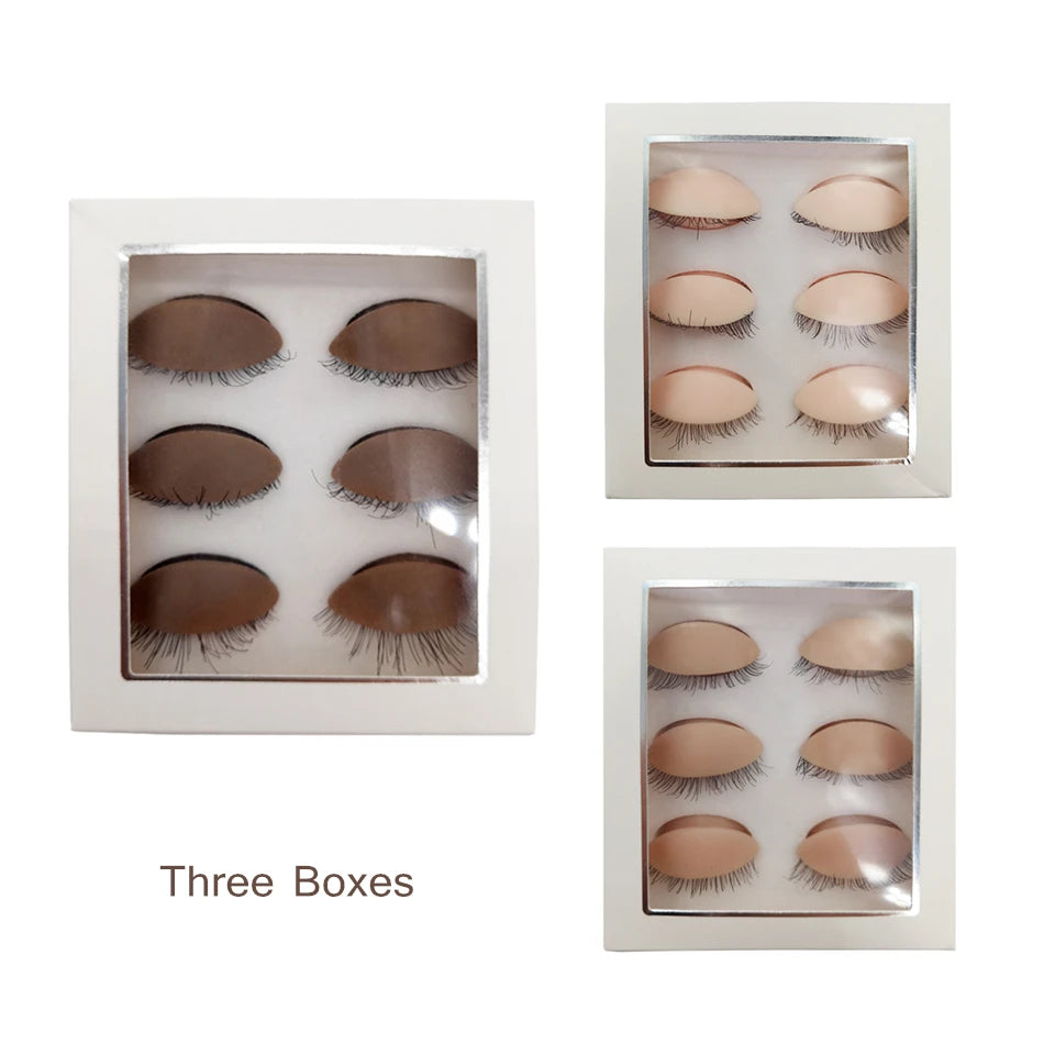 Mannequin Head For Eyelash Extension Training kit With Removable Eyelids Silicone Cosmetic Model Heads Makeup Tools Gel Material