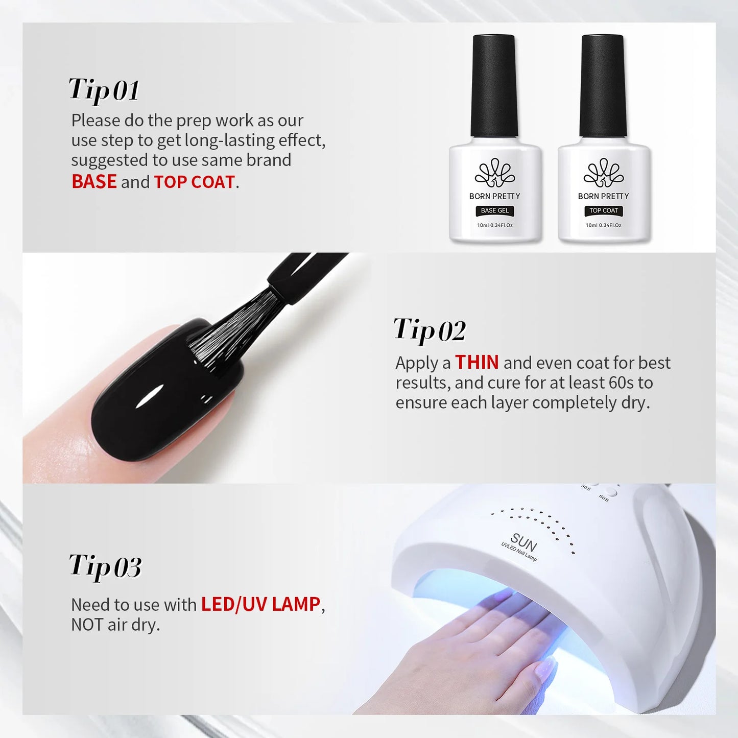 BORN PRETTY Gel Nail Polish — 130 Colors, Semi-Permanent UV/LED Gel Varnish