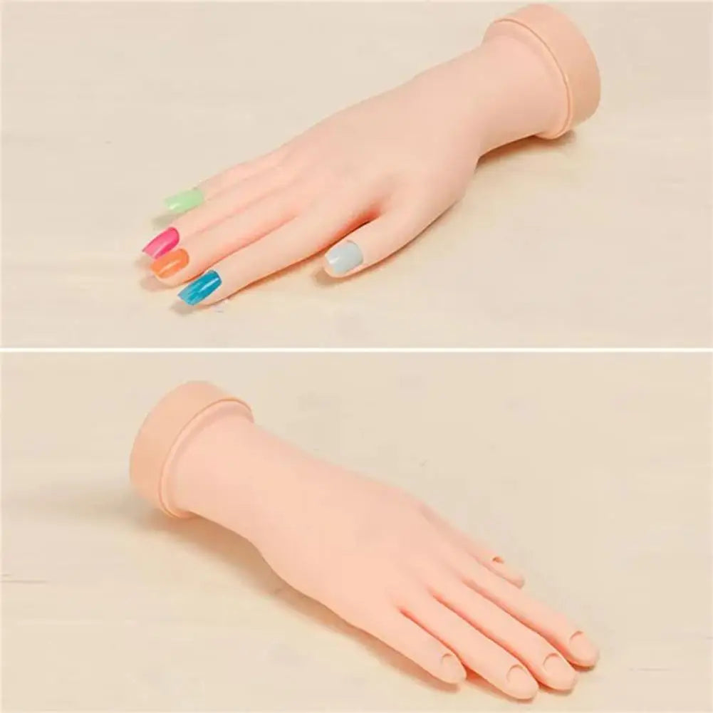 Silicone Nail Practice Hand – Flexible Bendable with Suction Base