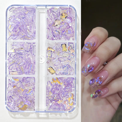 Nail Art Rhinestones Kit 2400pcs Nail Gems Ab Flatback Rhinestones Gems Stones with Storage Organizer for Design Bright Holiday