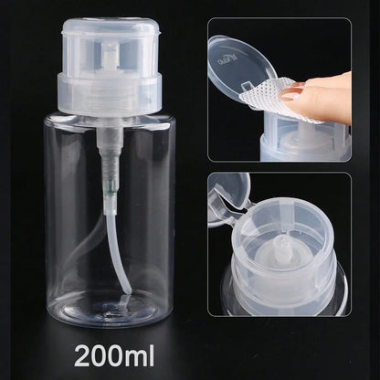 100ml Nail Polish Remover Dispenser Refillable Press Pump Bottle for Nail Art Manicure Tools Liquid Cleaner Storage