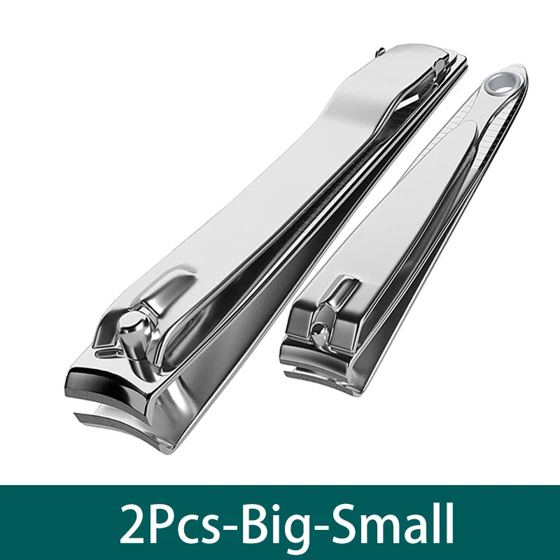Splash resistant nail clippers, stainless steel scissors for nail beauty tools, for hard nails, wide and durable knives
