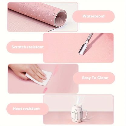 Nail Art Table Mat – Foldable Leather Desk Mat with Armrest