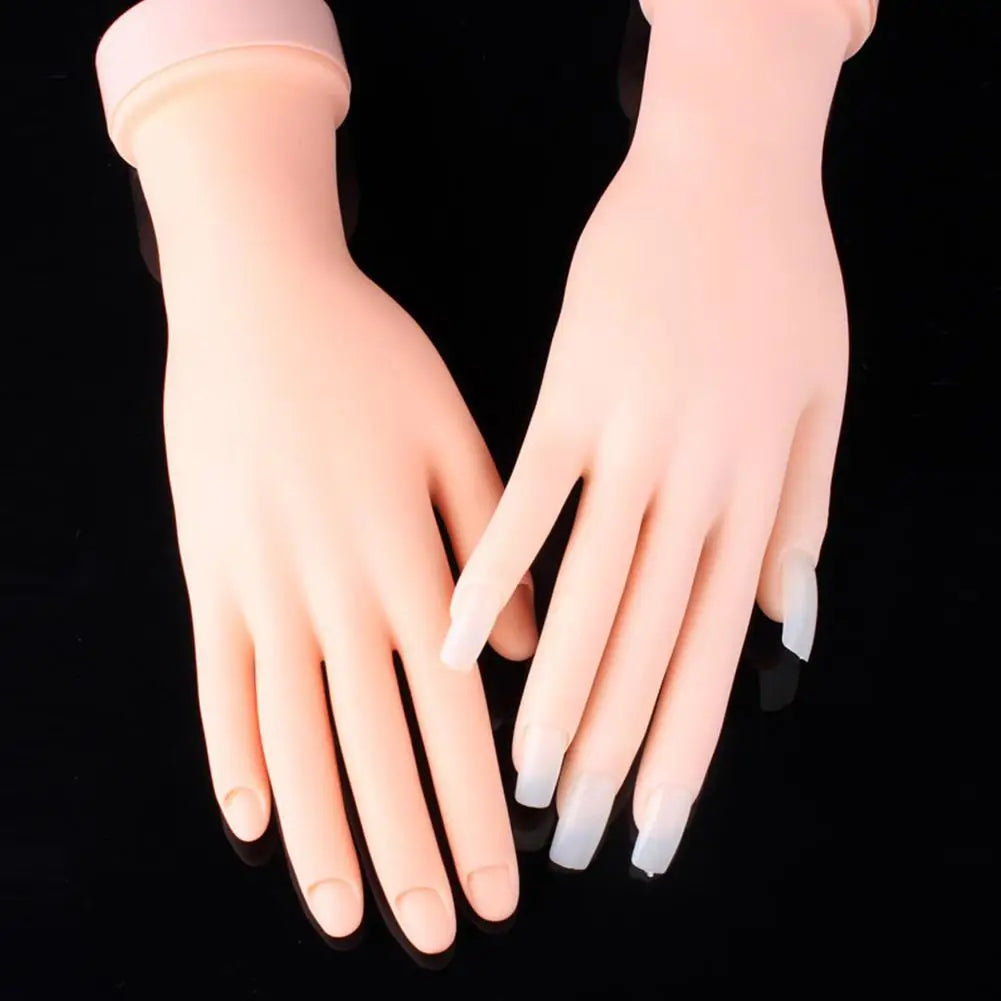 Silicone Nail Practice Hand – Flexible Bendable with Suction Base
