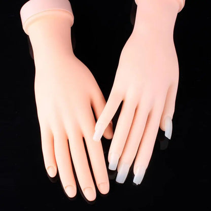 Silicone Nail Practice Hand – Flexible Bendable with Suction Base
