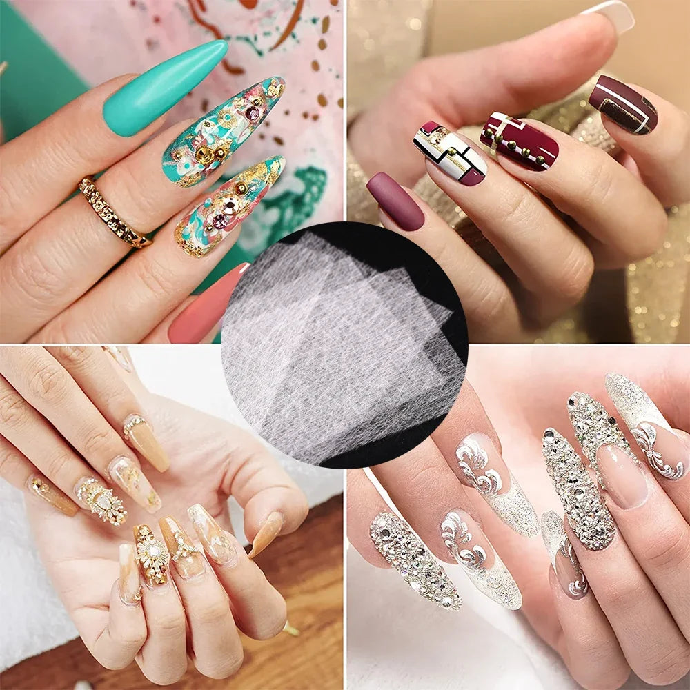 Fiberglass Nail Extension Silk Wraps – UV Gel Acrylic Tips