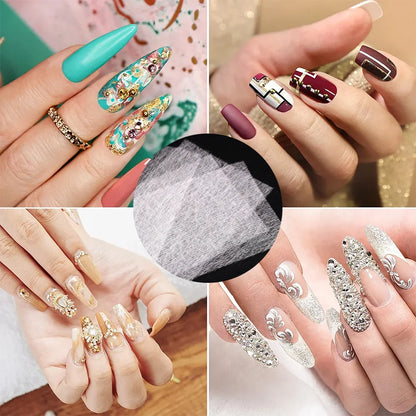 Fiberglass Nail Extension Silk Wraps – UV Gel Acrylic Tips