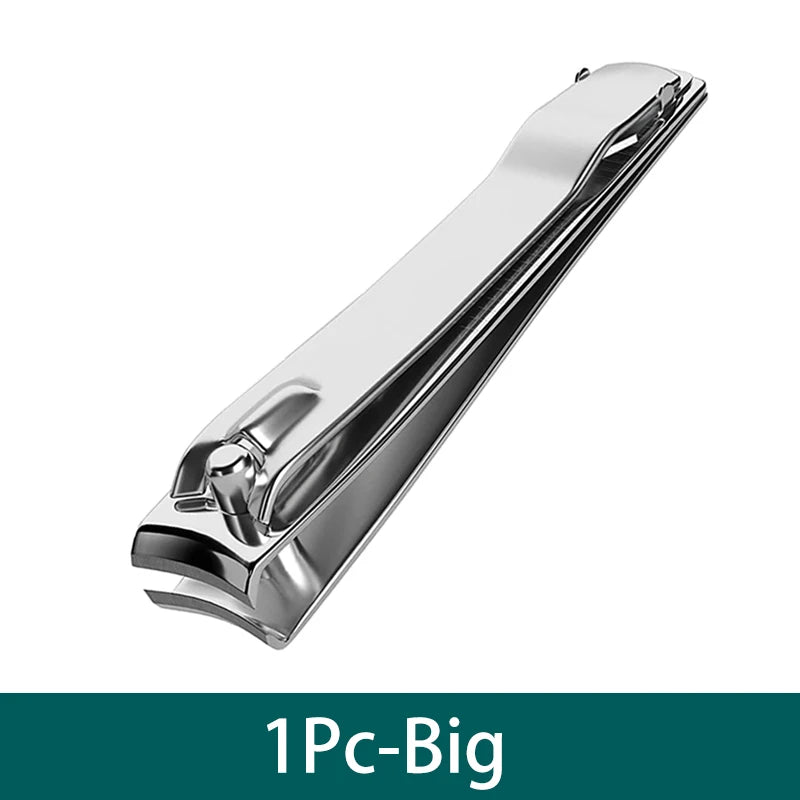 Splash resistant nail clippers, stainless steel scissors for nail beauty tools, for hard nails, wide and durable knives