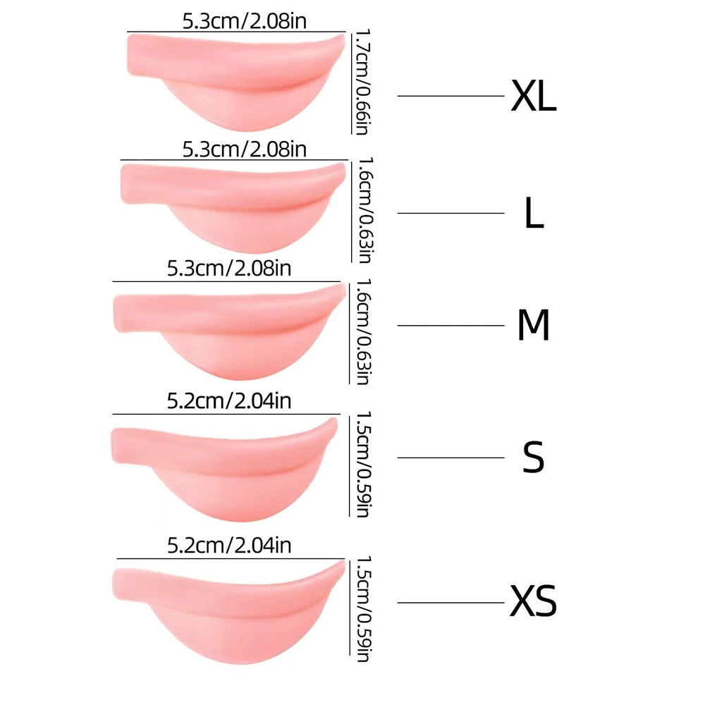 Reusable Silicone Lash Lift Perm Pads — 5 Pairs