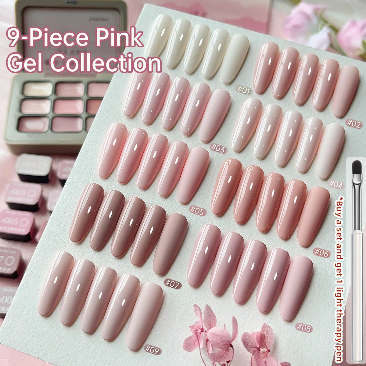 Pink Patting Gel – 9 Colors High Saturation Semi-Solid Nail Polish