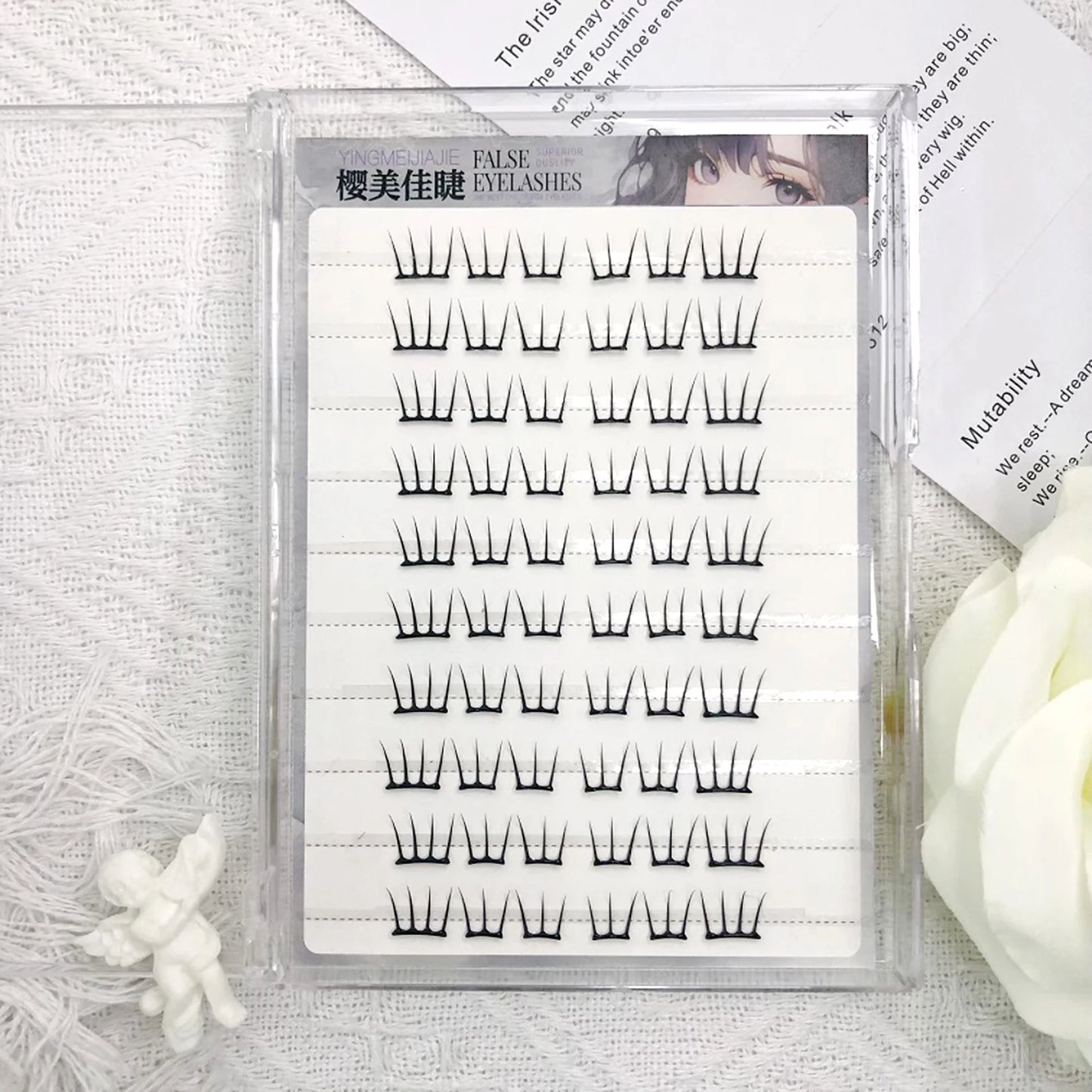 DIY Fashion Lash Extensions Glue-free Korean Style Girl Group lash Segemented Natural Long False Eyelash Self Sticking Eyelashes
