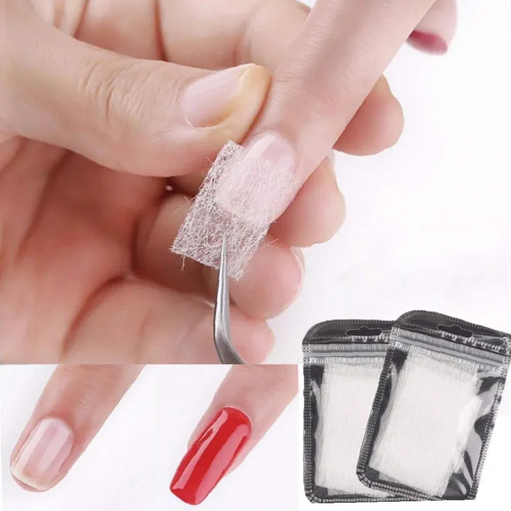 Fiberglass Nail Extension Silk Wraps – UV Gel Acrylic Tips