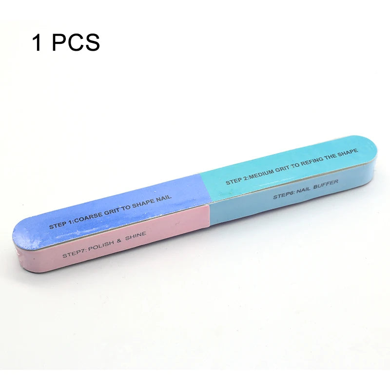 Nail Art Buffer Grinder Buffing Block White Nail File For Pedicure Tips Manicure Care Sponge Buffer Gel Polish Accessories Tools