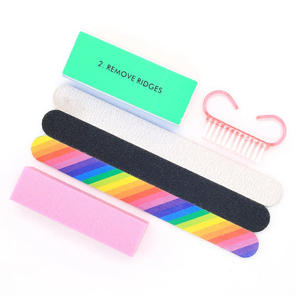 Nail Art Buffer Grinder Buffing Block White Nail File For Pedicure Tips Manicure Care Sponge Buffer Gel Polish Accessories Tools
