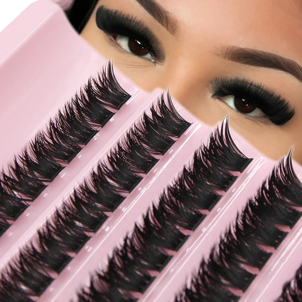 Super Bunch Mink Eyelashes 1 Box/200 Bundles Natural Eyelash Extension 3D Russia Individual Cluster Makeup Tools Lashes Cilia