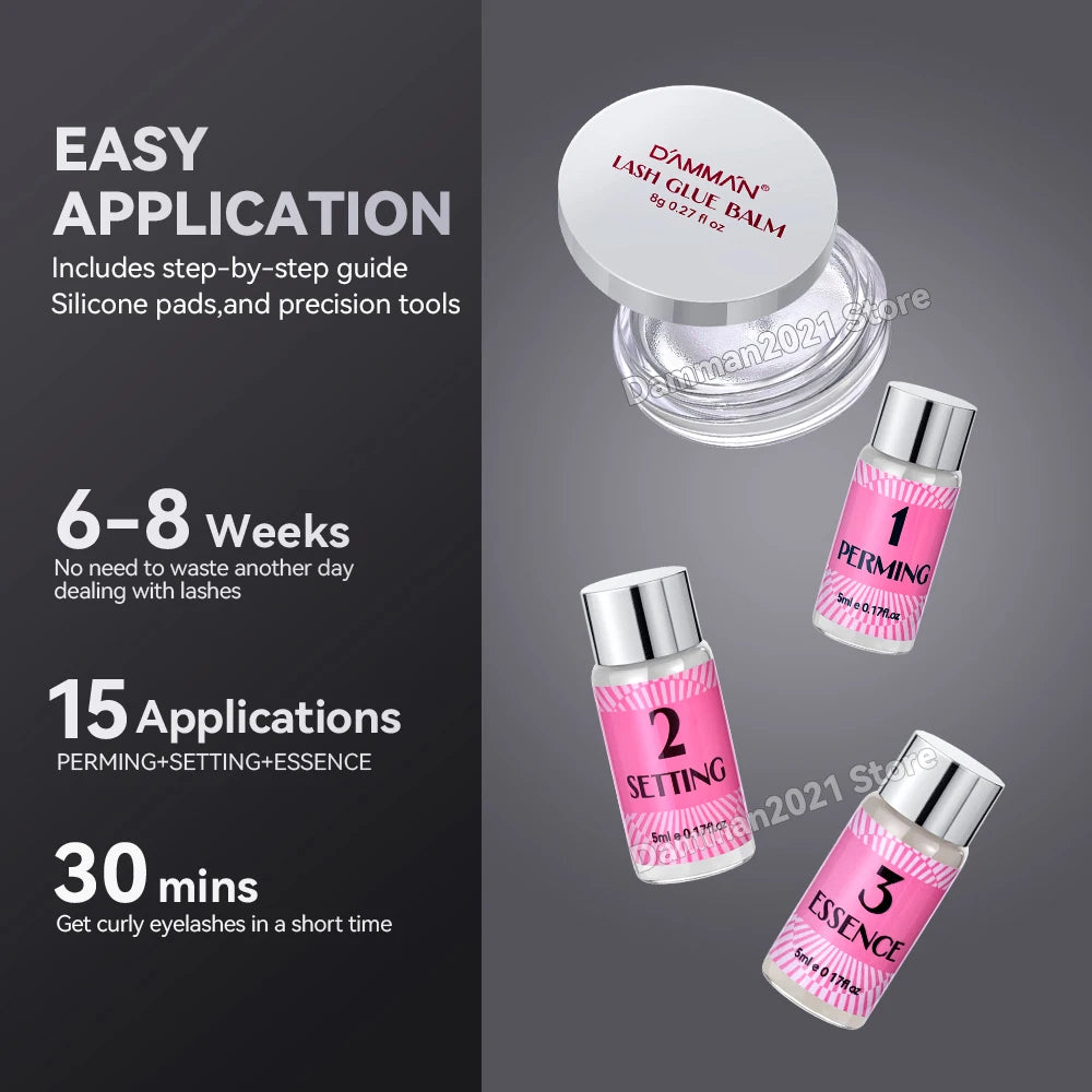 Damman Professional Lash Lift Kit – Salon-Quality Eyelash Perming Set