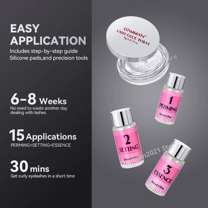 Damman Professional Lash Lift Kit – Salon-Quality Eyelash Perming Set