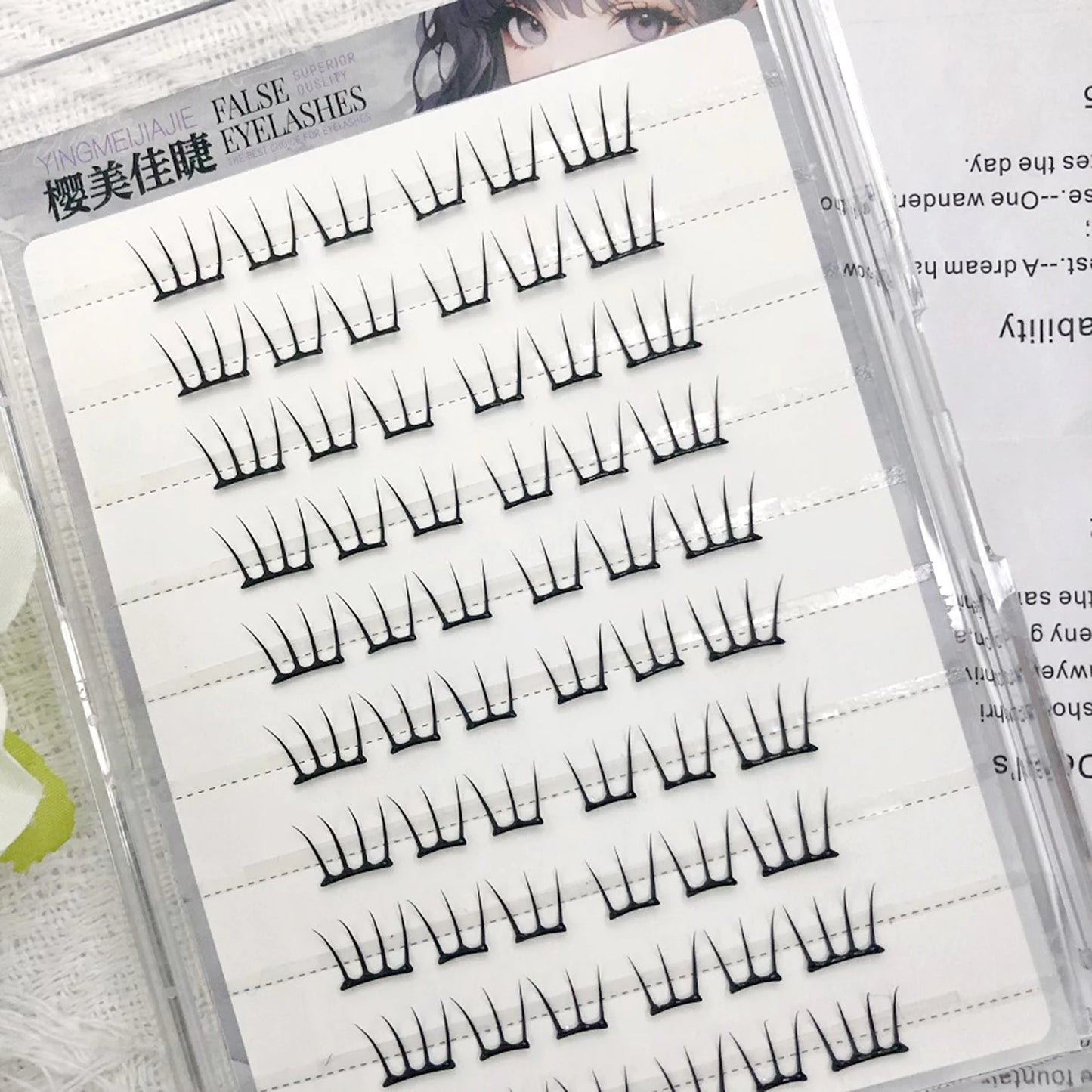 DIY Fashion Lash Extensions Glue-free Korean Style Girl Group lash Segemented Natural Long False Eyelash Self Sticking Eyelashes