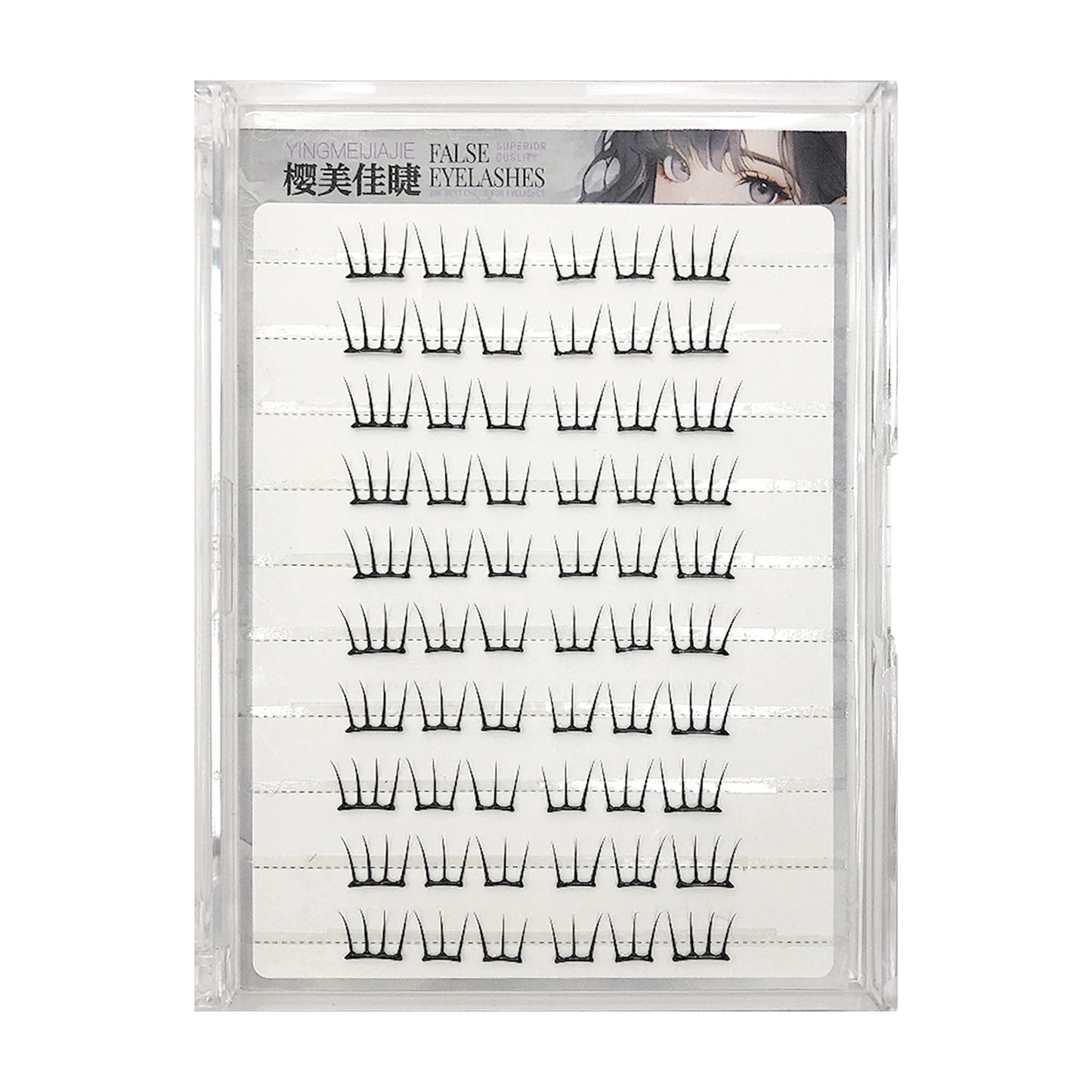 DIY Fashion Lash Extensions Glue-free Korean Style Girl Group lash Segemented Natural Long False Eyelash Self Sticking Eyelashes
