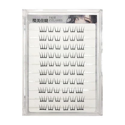 DIY Fashion Lash Extensions Glue-free Korean Style Girl Group lash Segemented Natural Long False Eyelash Self Sticking Eyelashes