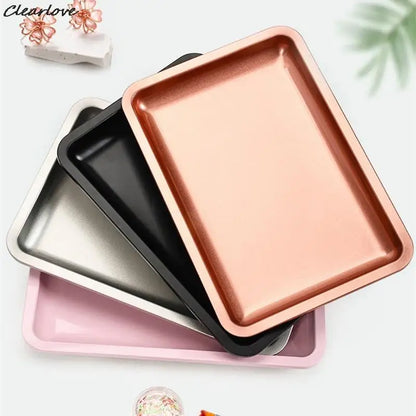 Nail Tray Stainless Steel Cosmetic Storage Tray Nail Art Nail Polish Storage Multicolor Nail Art Desktop False Nails Dish Tools