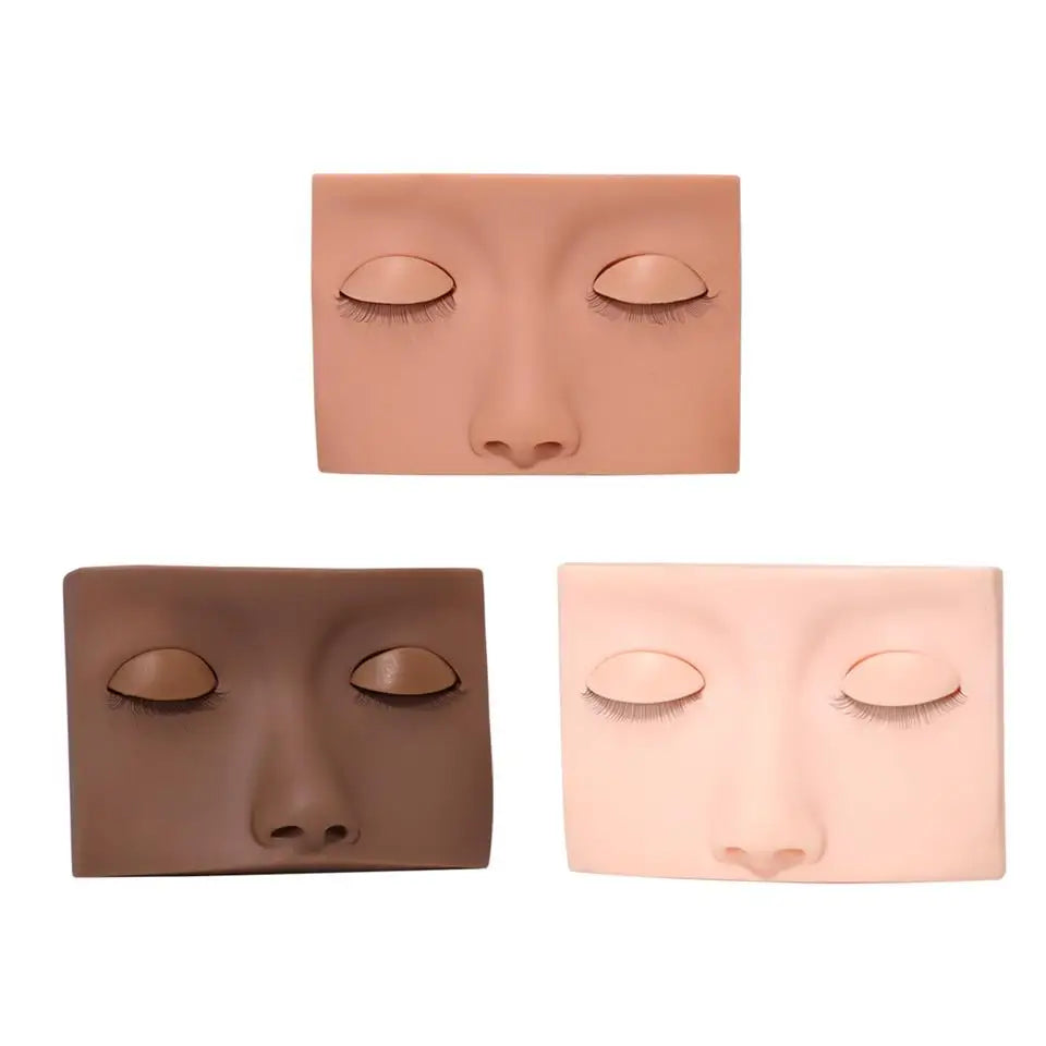Mannequin Head For Eyelash Extension Training kit With Removable Eyelids Silicone Cosmetic Model Heads Makeup Tools Gel Material