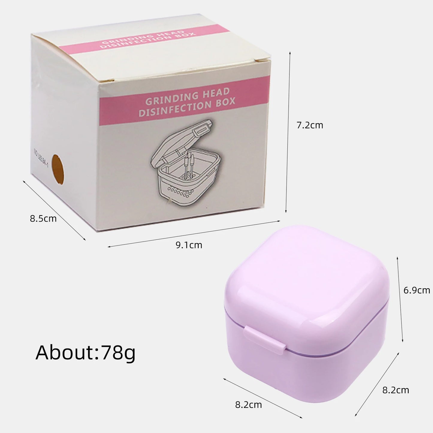 1pc Nail Drill Bit Storage & Disinfection Box, Nail Accessory Preservation, Display, Disinfection, Cleaning Empty Box