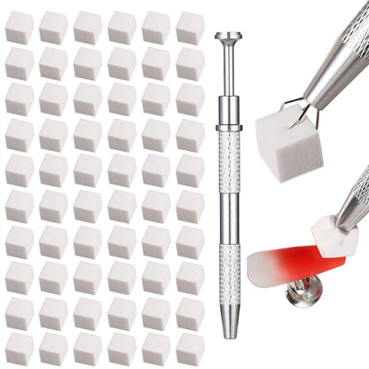 Nail Gradient Sponge Set with Grab Pen & Clip – Manicure Color Blending Tool