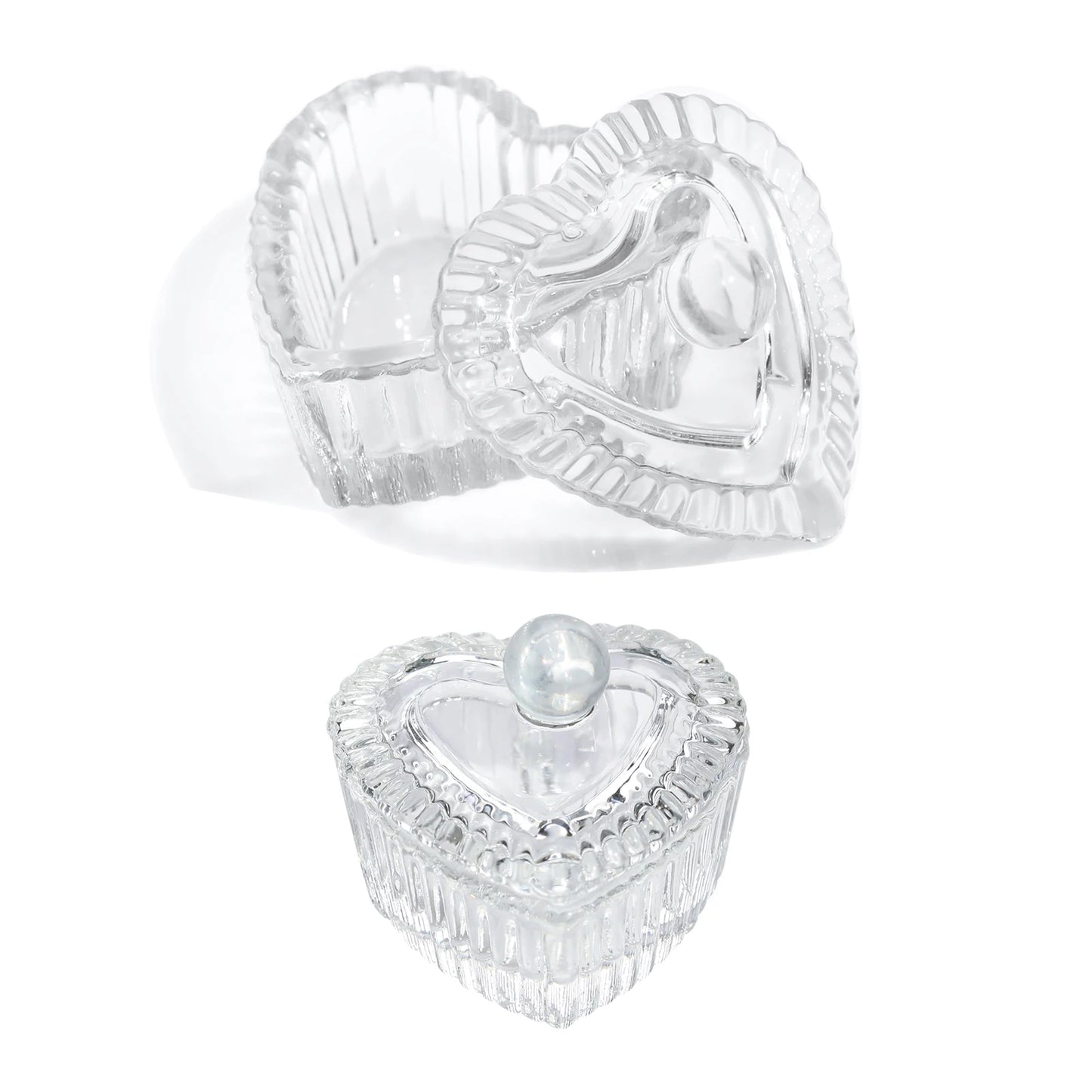 Pink Crystal Dappen Dish – Heart Shape Acrylic Liquid Holder