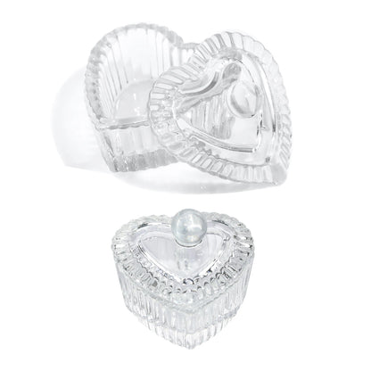 Pink Crystal Dappen Dish – Heart Shape Acrylic Liquid Holder