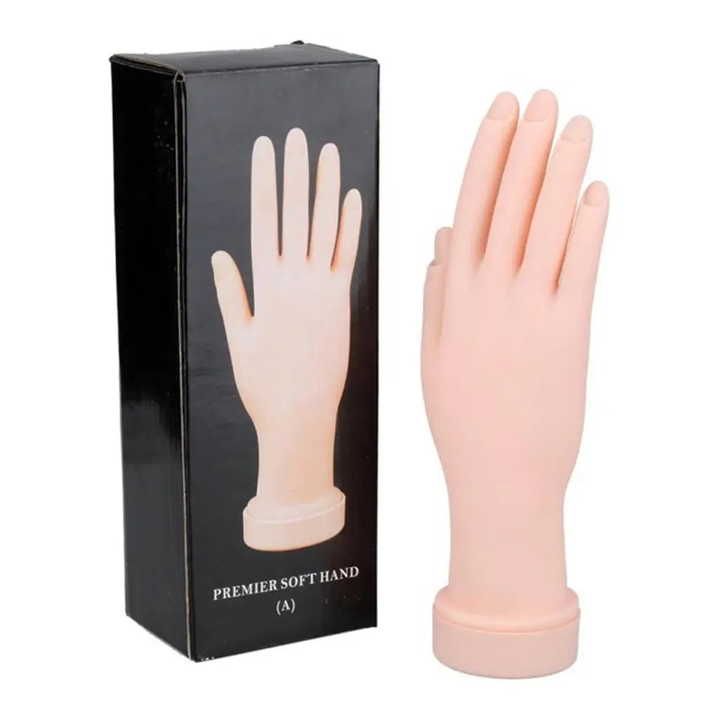 Silicone Nail Practice Hand – Flexible Bendable with Suction Base