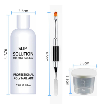 Nail Slip Solution 75ml – Poly Gel & UV Gel Extension Liquid