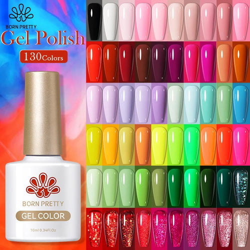 BORN PRETTY Gel Nail Polish — 130 Colors, Semi-Permanent UV/LED Gel Varnish