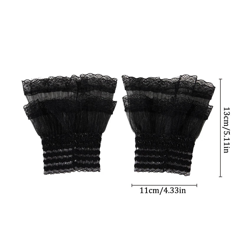 Nail Art Photo Glove – Decorative Lace Flare Cuffs