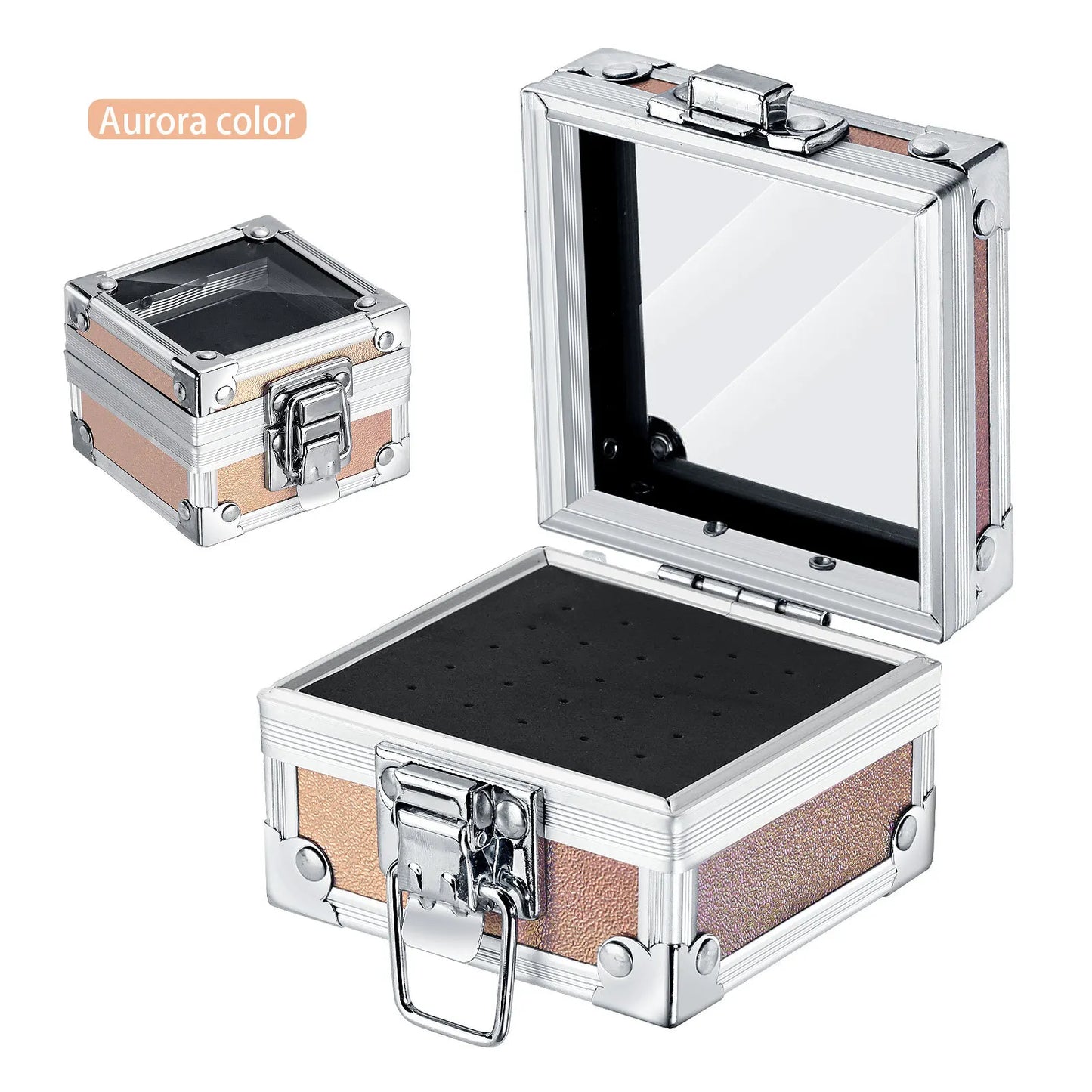 1pc Professional Nail Drill Bit Holder with 25 Holes - Aluminum Display Storage Box Container for Acrylic Nail Art Tools