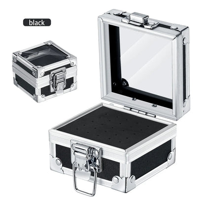 1pc Professional Nail Drill Bit Holder with 25 Holes - Aluminum Display Storage Box Container for Acrylic Nail Art Tools