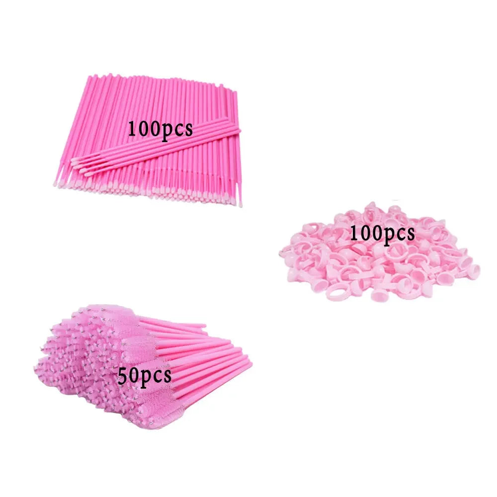 Eyelash Extension Kit: Strip Lashes, Under Eye Patches, Micro Applicator Brush, Adhesive Holder | All-in-One Professional Tools