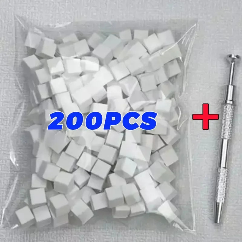 Mini Square Nail Art Sponge with 4 Claws Nail Sponge Metal Grabber Set Multipurpose Blush Gradient Sponges Beauty Manicure Tools