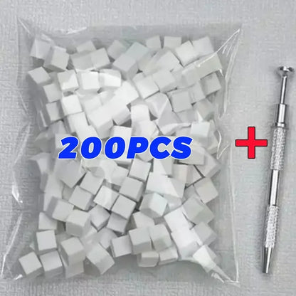 Mini Square Nail Art Sponge with 4 Claws Nail Sponge Metal Grabber Set Multipurpose Blush Gradient Sponges Beauty Manicure Tools