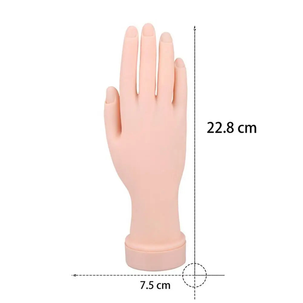 Silicone Nail Practice Hand – Flexible Bendable with Suction Base
