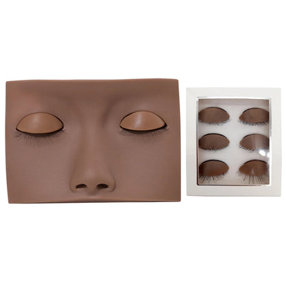Mannequin Head For Eyelash Extension Training kit With Removable Eyelids Silicone Cosmetic Model Heads Makeup Tools Gel Material