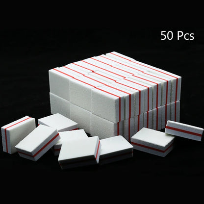 Nail Art Buffer Grinder Buffing Block White Nail File For Pedicure Tips Manicure Care Sponge Buffer Gel Polish Accessories Tools